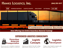 Tablet Screenshot of hawkslogistics.com